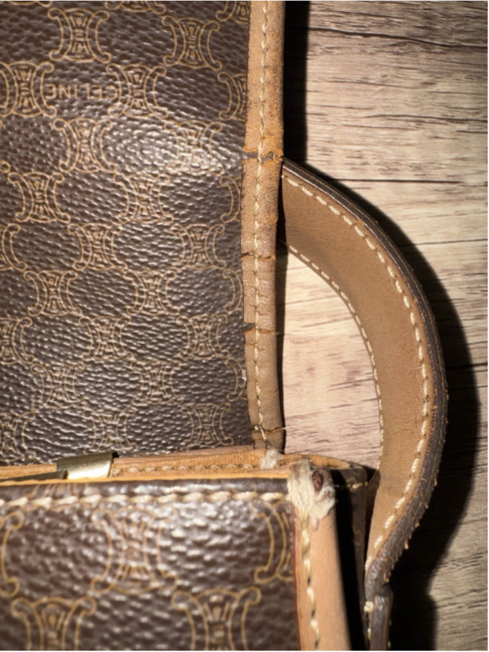 Vintage Céline Macadam Crossbody Bag Quiet Luxury Minimalist Classic Old Money - Picture 13 of 16